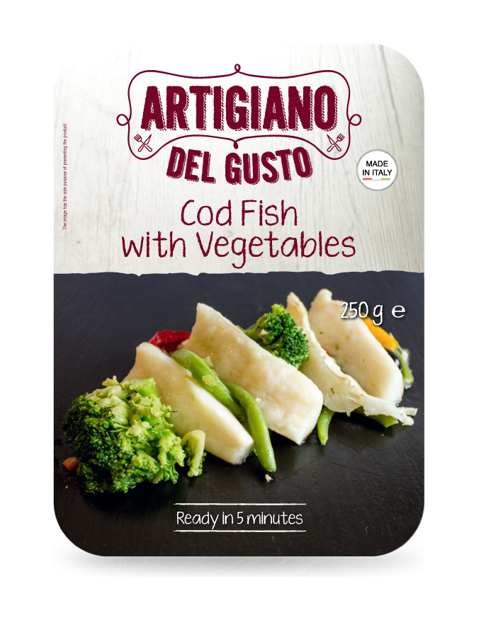 Cod fish with vegetables - Artigiano del gusto